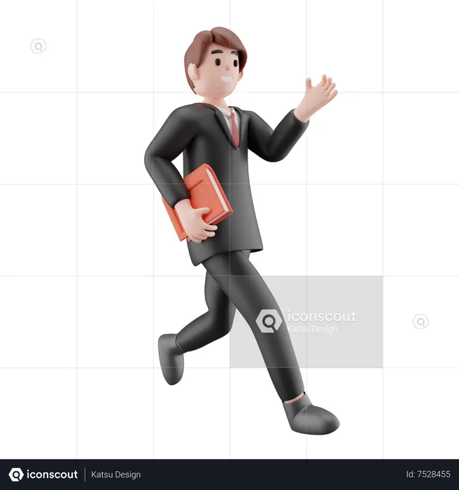 Businessman going to work  3D Illustration