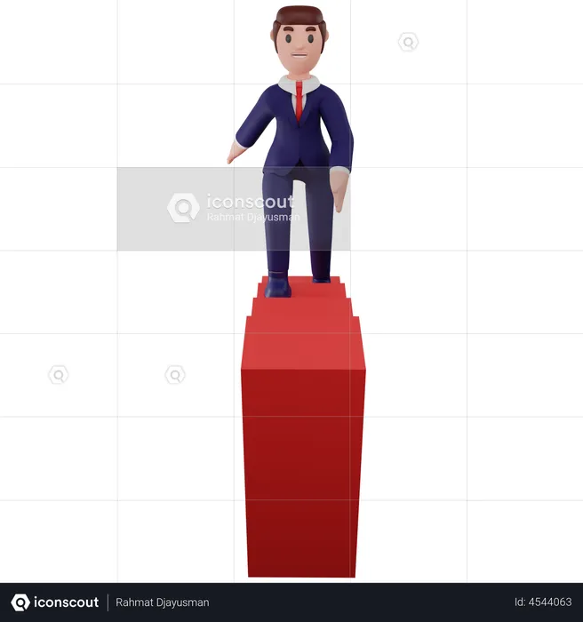 Businessman Growth  3D Illustration