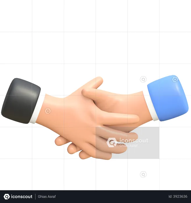 Businessman handshake  3D Illustration