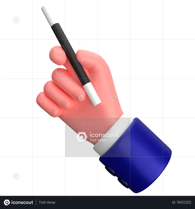 Businessman holding a magic wand gesture  3D Icon