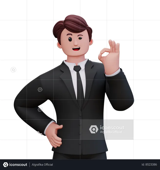 Businessman Is Appraising  3D Icon