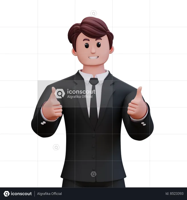 Businessman Is Asking Questions  3D Illustration