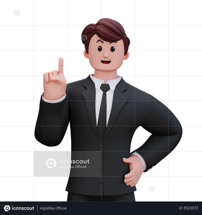 Businessman Is Motivating  3D Illustration