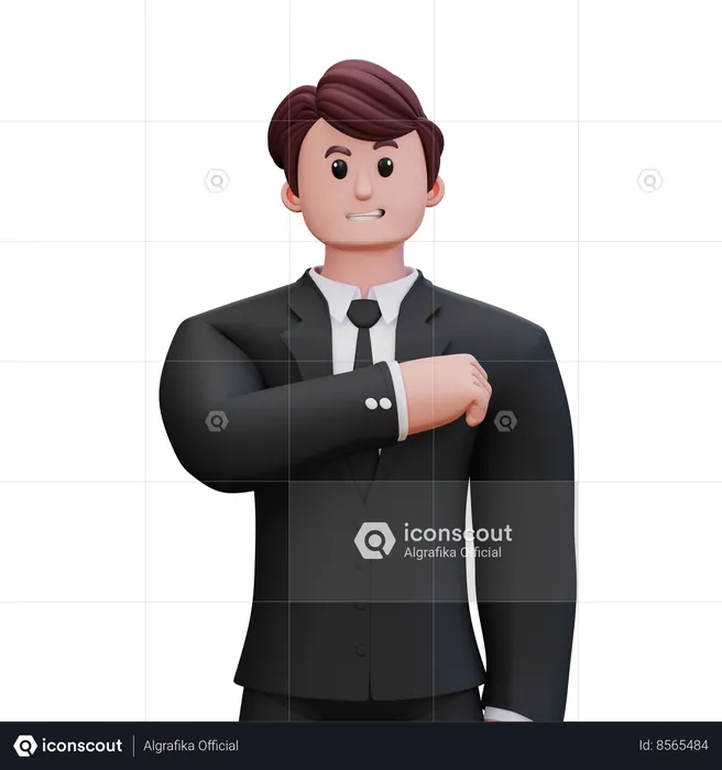 Businessman Keep It Up  3D Illustration