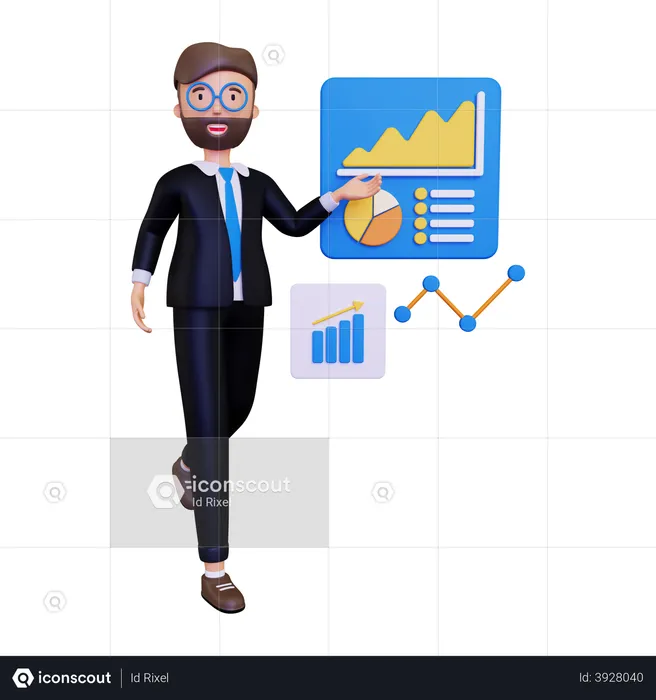 Businessman Plan Strategy  3D Illustration
