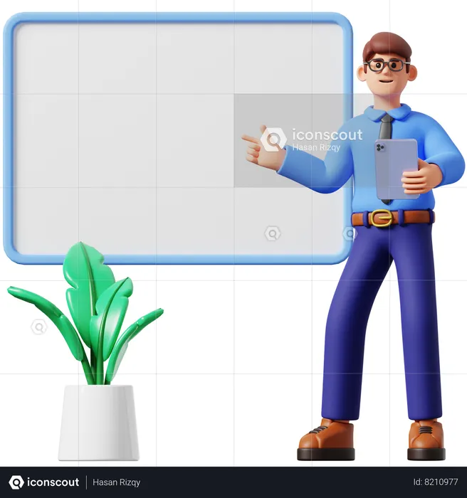 Businessman Presentation  3D Illustration