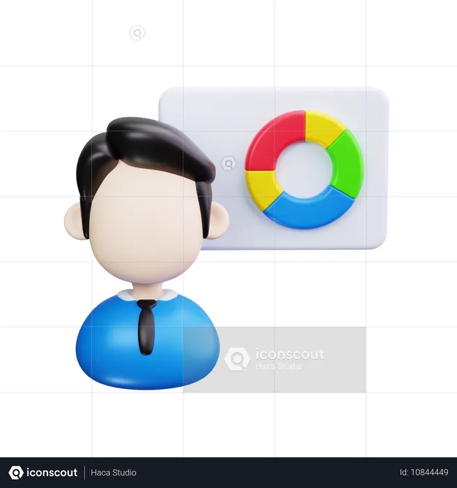 Businessman presenting  3D Icon