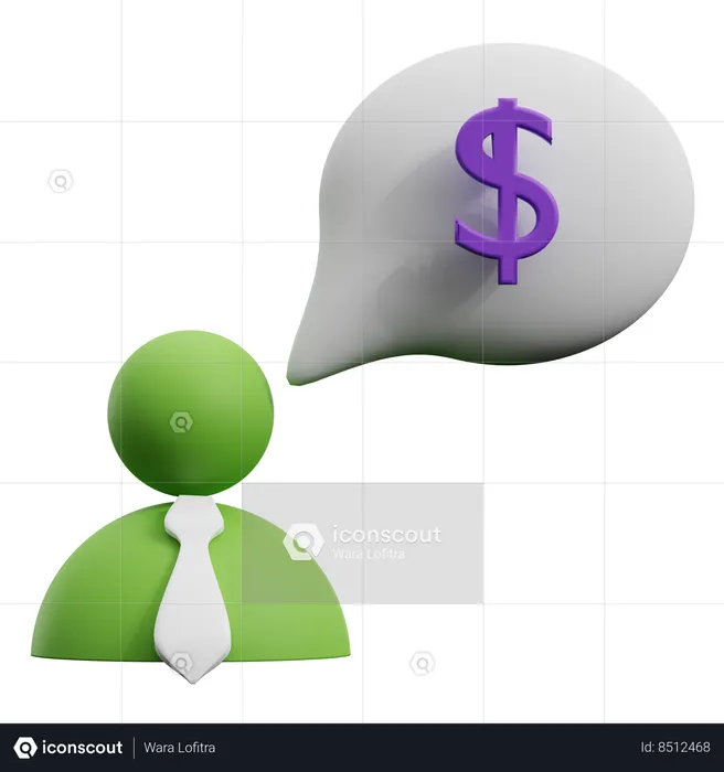 Businessman Profit  3D Icon