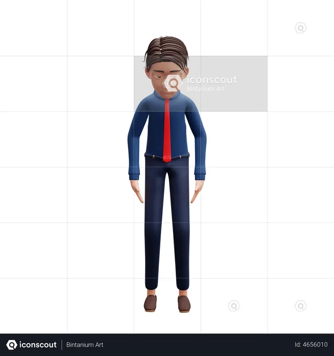Businessman Sad  3D Illustration