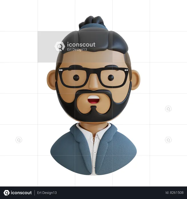 Businessman Shoked Face  3D Icon