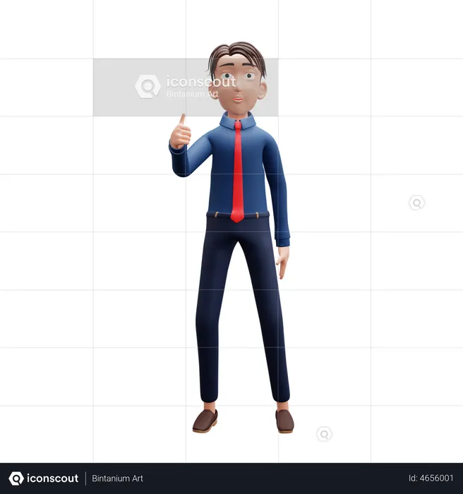 Businessman showing Thumb up  3D Illustration