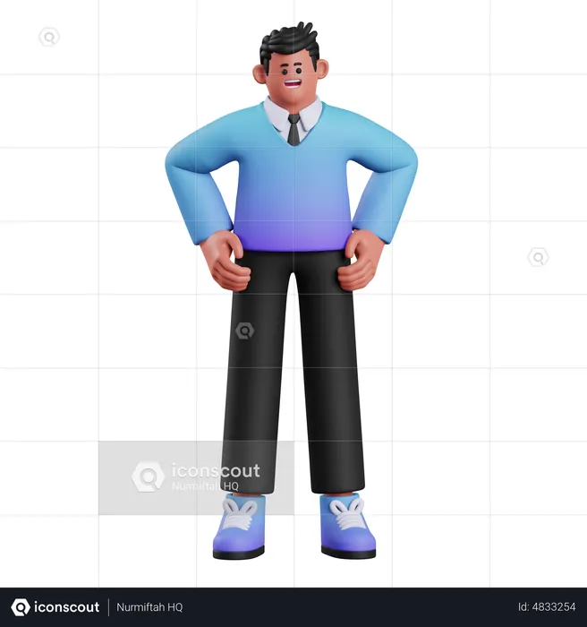 Businessman Standing  3D Illustration