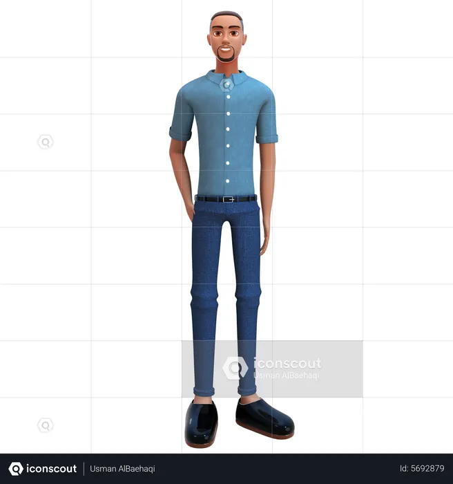 Businessman standing in formal dress  3D Illustration