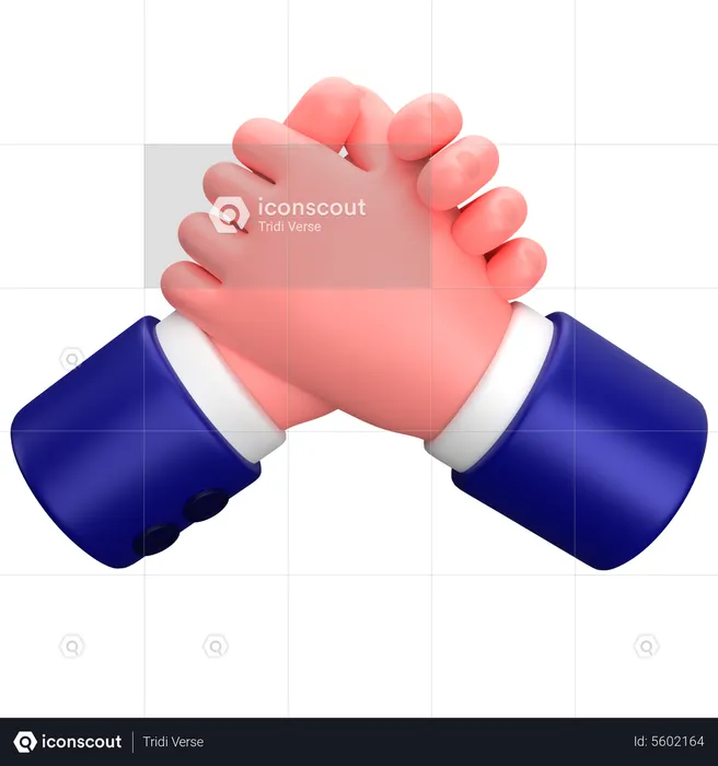 Businessman support or helping hand gesture  3D Icon