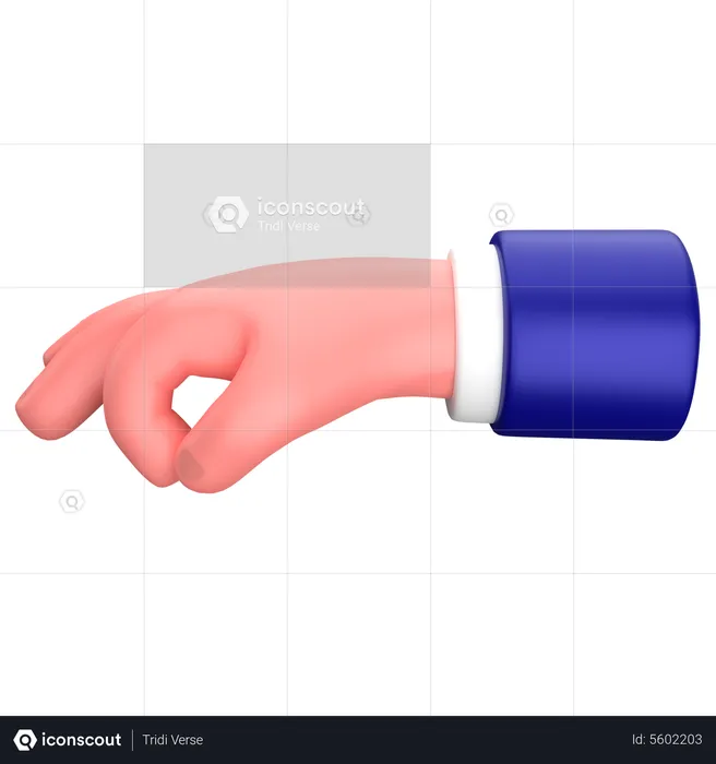 Businessman take pinch hand gesture  3D Icon