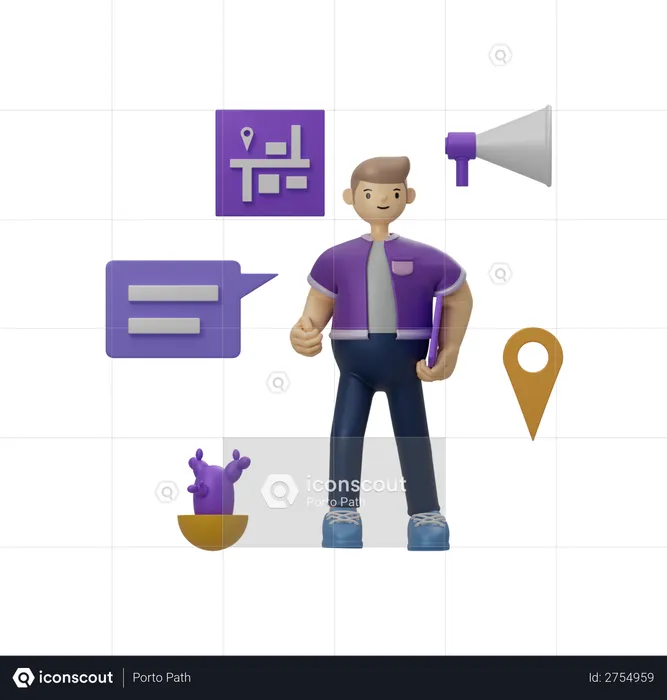 Businessman tasks  3D Illustration