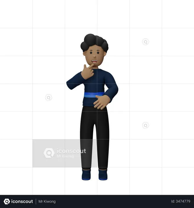 Businessman Thinking  3D Illustration