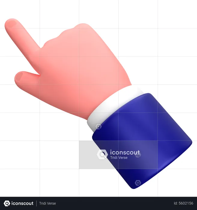 Businessman touching hand gesture  3D Icon