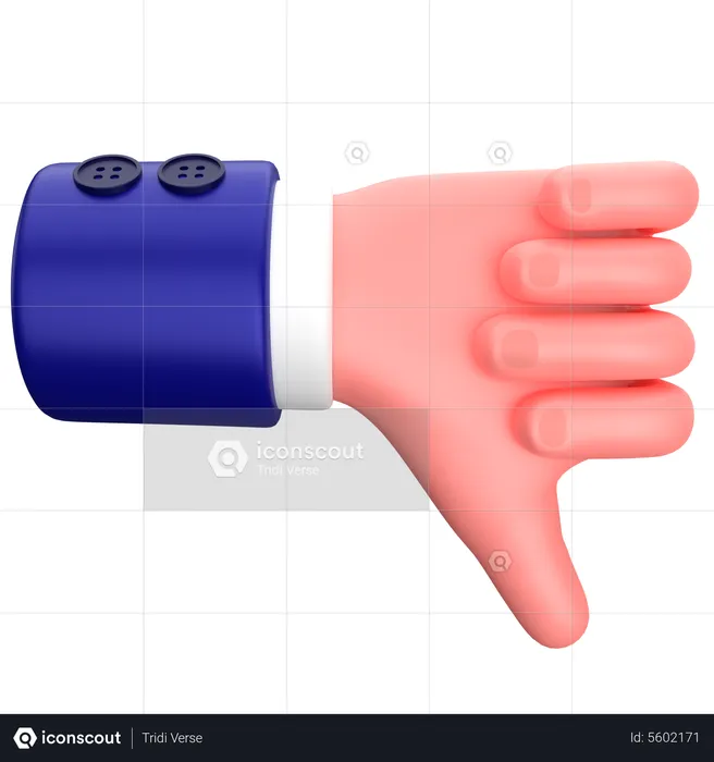 Businessman unlike hand gesture  3D Icon