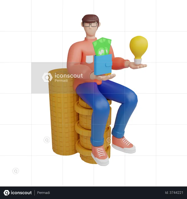 Businessman using growth strategy  3D Illustration