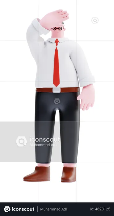 Businessman waiving hand  3D Illustration