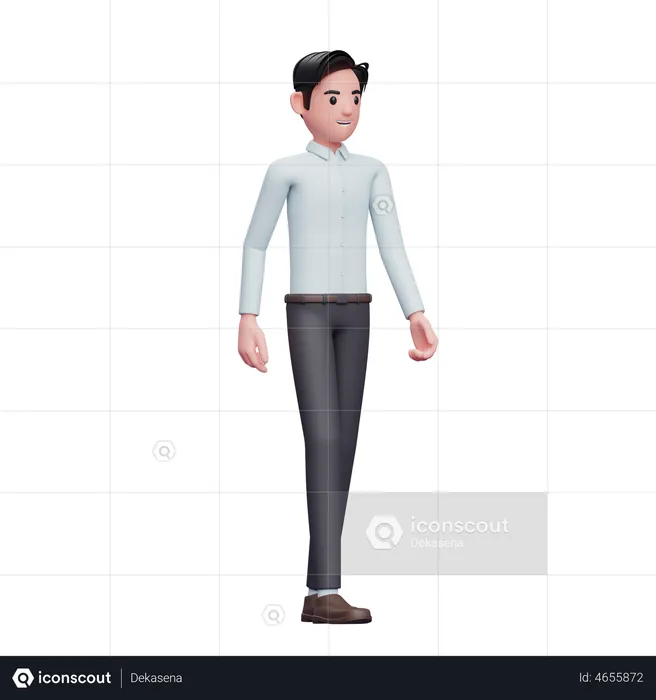 Businessman walking  3D Illustration