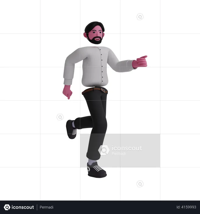 Businessman walking  3D Illustration