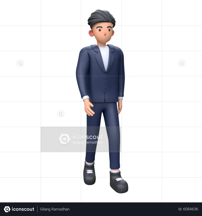 Businessman walking  3D Illustration