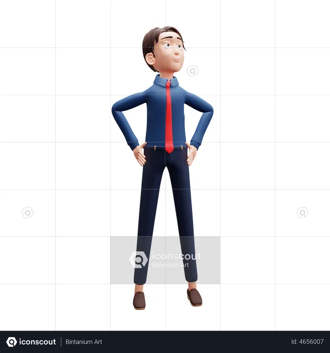Businessman Winner  3D Illustration