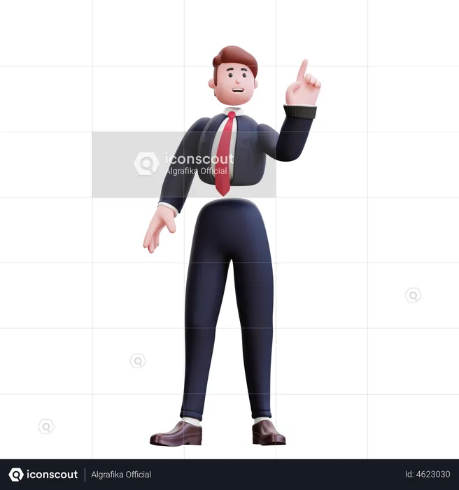 Businessman with idea  3D Illustration