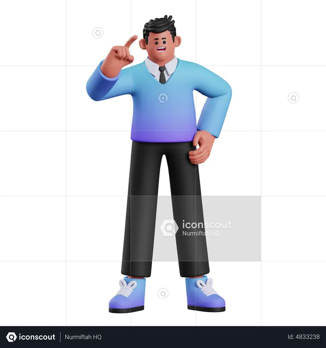 Businessman With Solution  3D Illustration