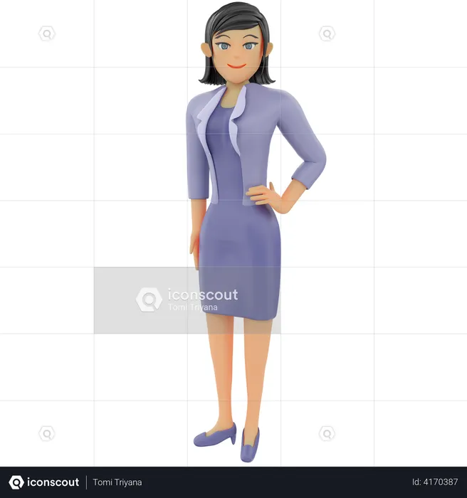Businesswoman  3D Illustration