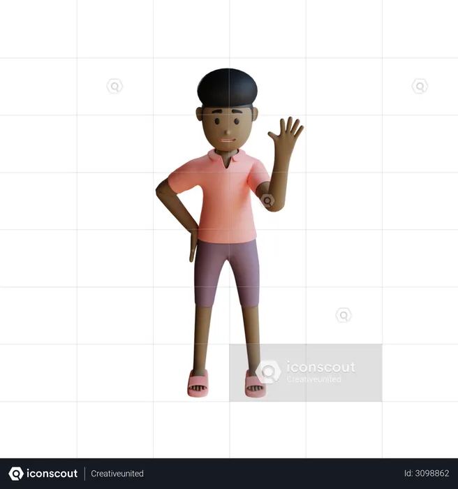 Businesswoman Say Hello  3D Illustration