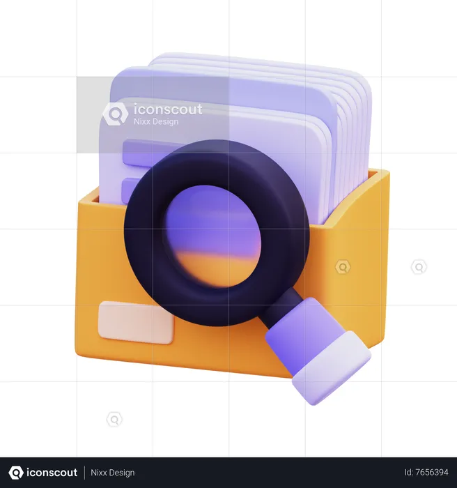 Búsqueda de archivos  3D Icon