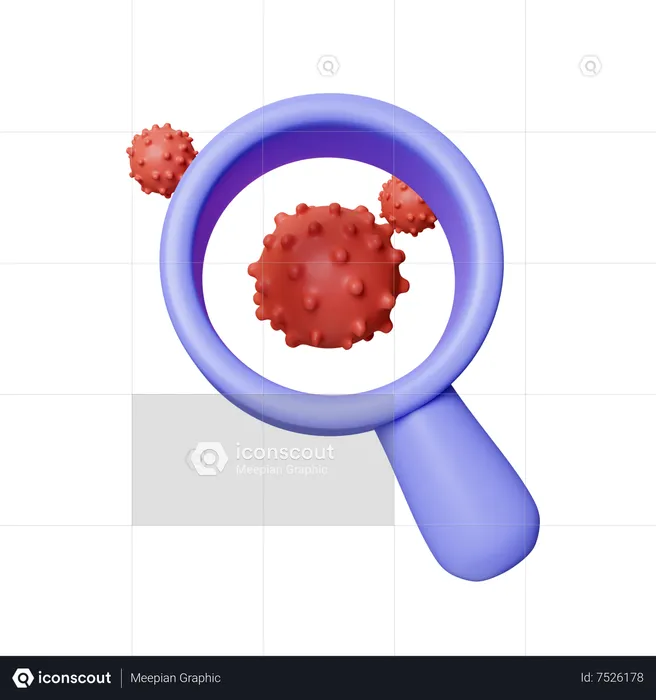 Búsqueda de bacterias  3D Icon