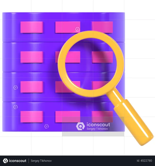 Búsqueda de datos  3D Icon