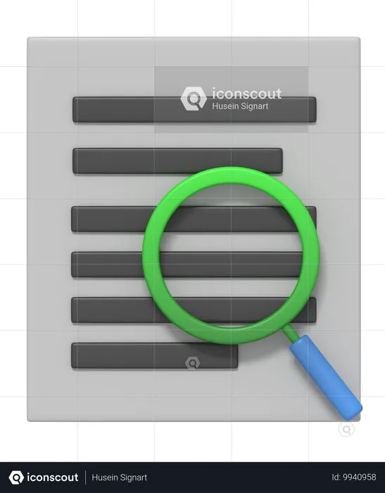 Búsqueda de documentos  3D Icon