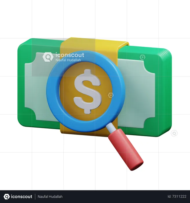 Busqueda de dolares  3D Icon