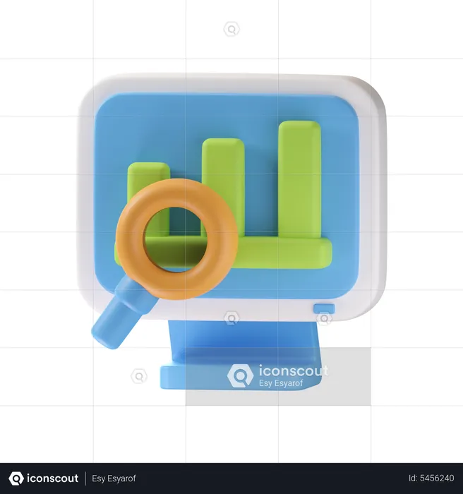 Búsqueda de mercado  3D Icon