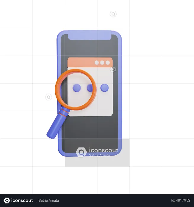 Búsqueda móvil  3D Icon