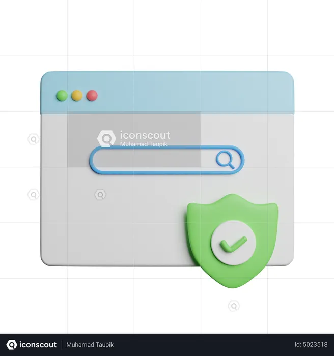 Búsqueda segura  3D Icon