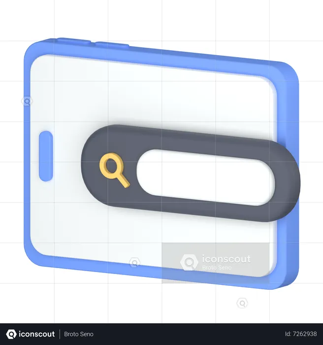 Búsqueda de tableta  3D Icon