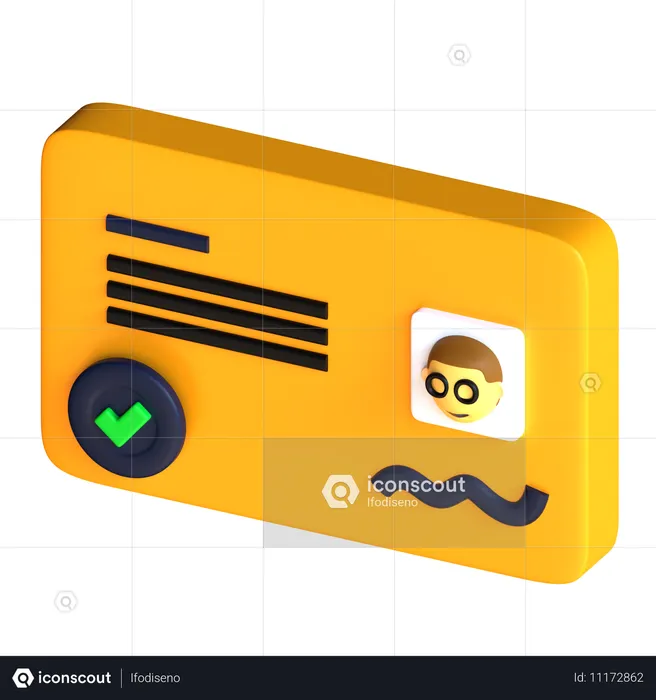 Bussiness Card  3D Icon