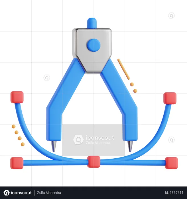 Bússola divisora  3D Icon