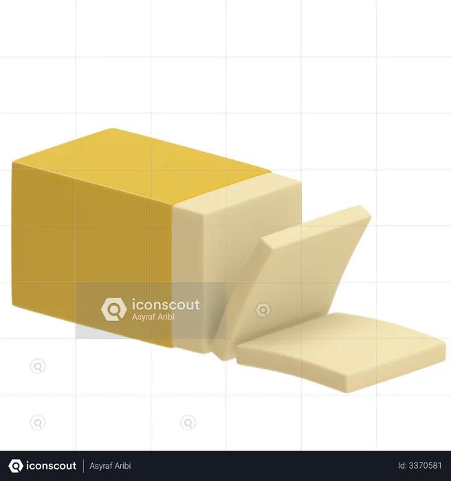 Butter  3D Illustration