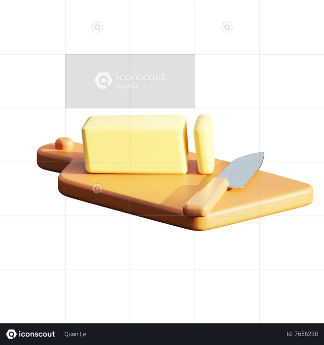 Butter Cutting  3D Icon