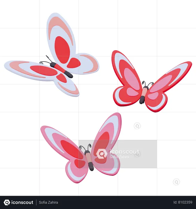 Butterfly  3D Icon