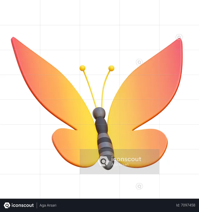 Butterfly  3D Icon