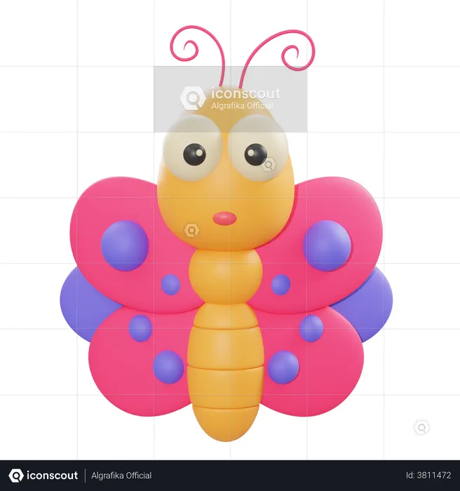 Butterfly  3D Illustration