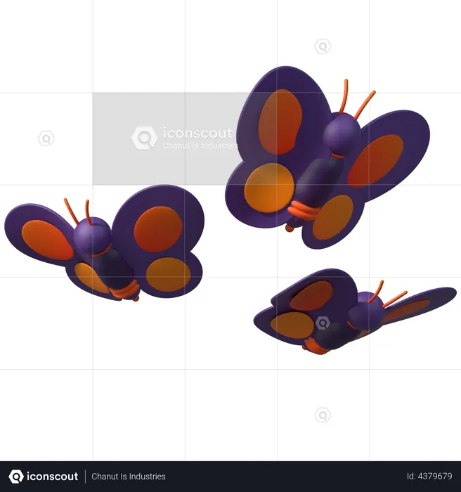 Butterfly  3D Illustration
